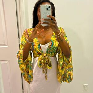 Cute Multicoloured Wrap Top